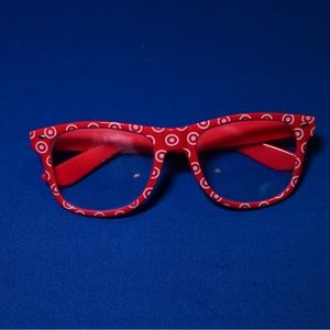Red Frame Clear Glasses